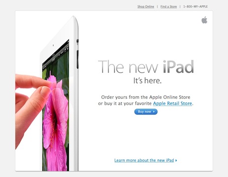 Apple product announcement email