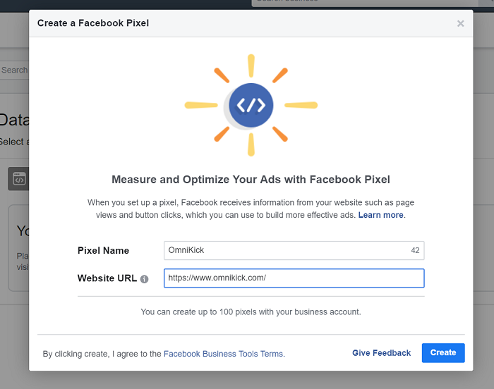 Create a Facebook Pixel