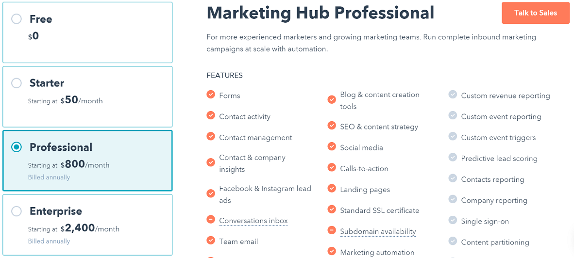 HubSpot email marketing service