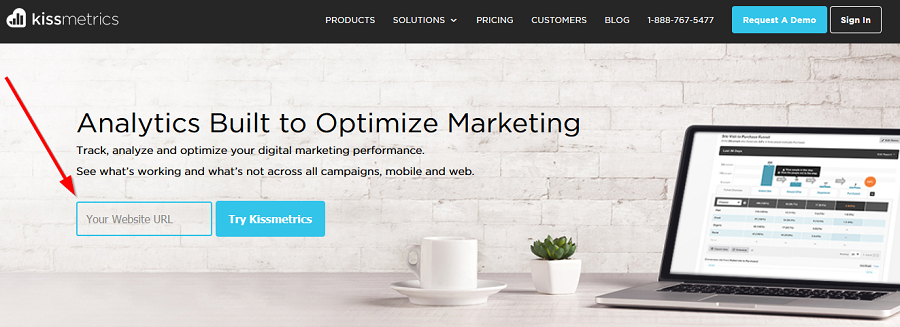 kiss-metrics-home-page-conversion-goal