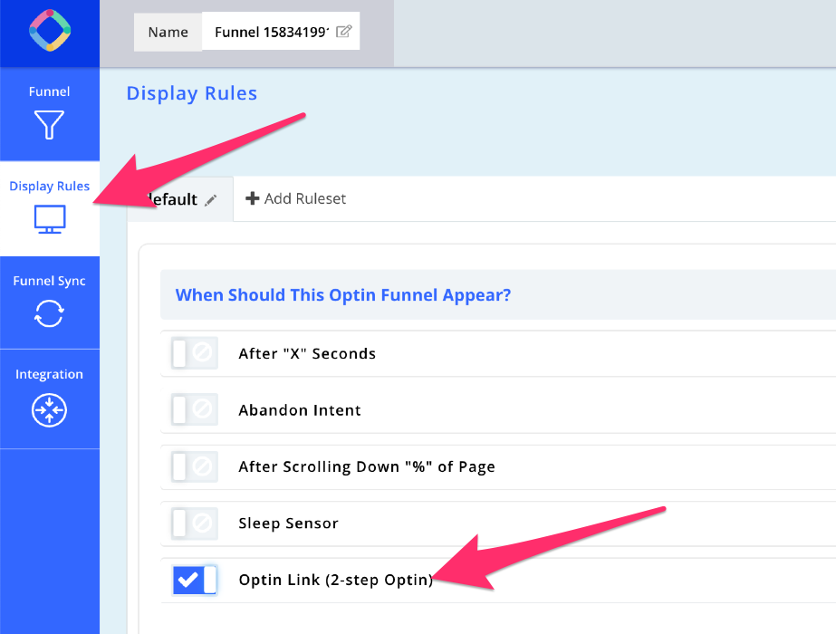 Setting the display rules in OmniKick