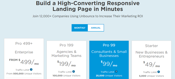 unbounce-pricing-page