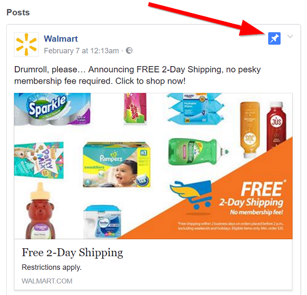 Walmart-pin-a-post-to-their-Facebook-page