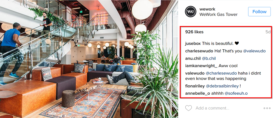 WeWork-social-media-engagement